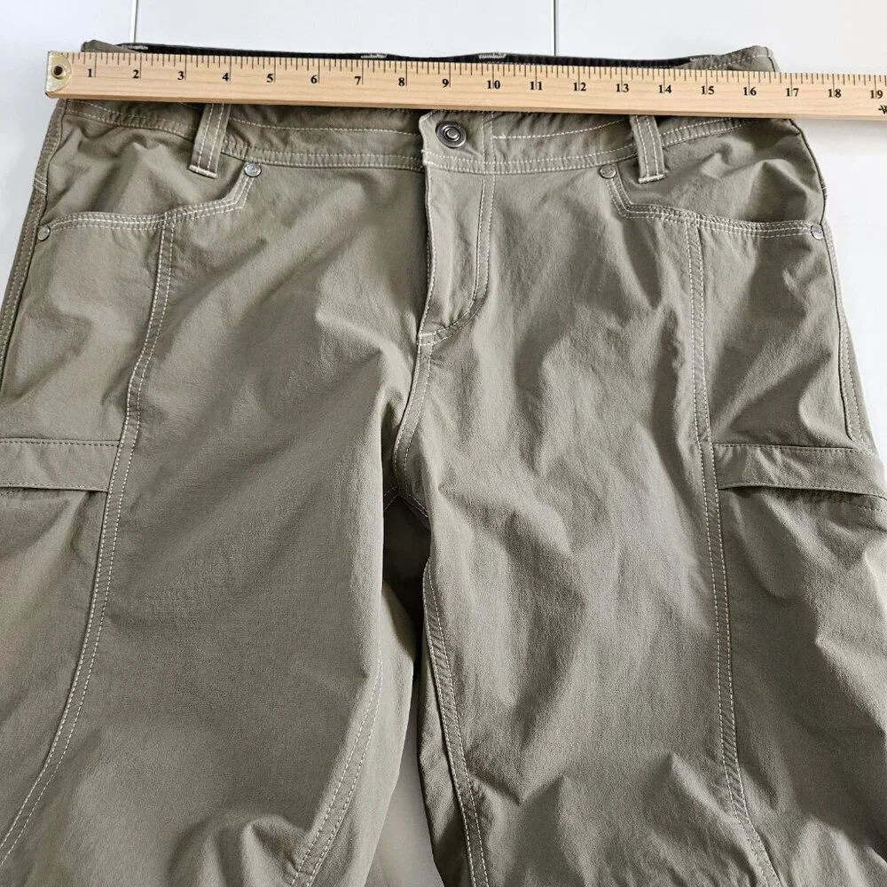 Kuhl Convertible Pants Womens 12 Regular Olive Khaki Anika Softshell Outdoors - Picture 4 of 16